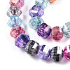 Transparent Electroplate Glass Beads Strands X-EGLA-N006-078I-3