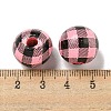 Printed Wood European Beads WOOD-G022-13H-3