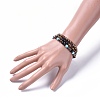 Electroplate Glass Beads Stretch Bracelets Sets BJEW-JB04652-03-4
