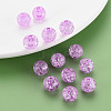 Transparent Crackle Acrylic Beads MACR-S373-66A-N06-6