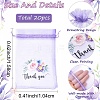 20Pcs Thank You Flower Printed Organza Drawstring Bags OP-YW0001-04A-3