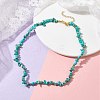 Natural Howlite Chip Beaded Necklace NJEW-JN04616-07-2