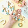 Transparent Epoxy Resin Pendant Keychains KEYC-FS00022-25-4