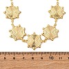 304 Stainless Steel Sun Link Chain Necklaces for Women NJEW-G178-14G-5
