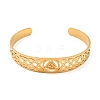 Viking Hollow Out Stainless Steel Valknut Open Cuff Bangles for Women LS-BJEW-G708-02G-2
