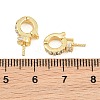 Brass Micro Pave Clear Cubic Zirconia Fold Over Clasps CU-CBA3901-01G-3