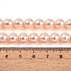 UV Plating Pearlized Glass Pearl Beads Strands GLAA-F128-01B-T7-5