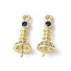 Brass Micro Pave Cubic Zirconia Peg Bails Charms KK-D324-26G-1
