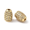 Brass Clear Cubic Zirconia Beads KK-Q068-27G-1