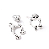 Alloy Frog Front Back Stud Earrings for Men Women EJEW-H088-01AS-2