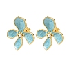 Brass Enamel Stud Earrings for Women KK-CBA760A-11G-04-4