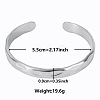 Stylish European and American Texture 304 Stainless Steel Cuff Bangles for Women RC0400-1-1