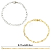 10Pcs Iron Cable Chain Bracelets IFIN-YW0004-03G-3
