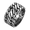 Punk Rock Style 316L Surgical Stainless Steel Hollow Wide Band Rings for Men RJEW-BB06652-11-3