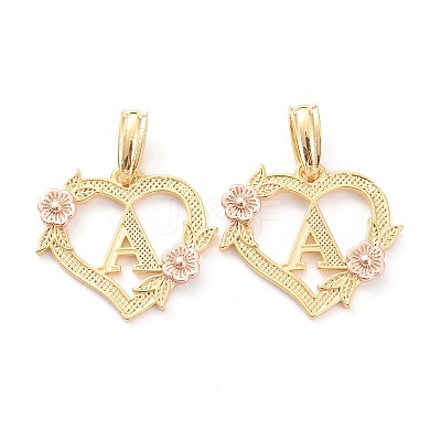 Real 18K Gold Plated Brass Pendants KK-J042-43G-A-1