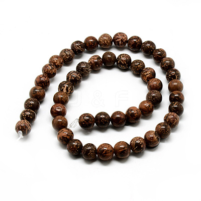 Natural Starburst Jasper Beads Strands G-Q462-51-6mm-1
