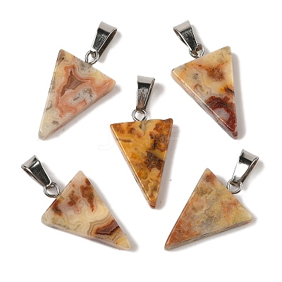 Natural Crazy Agate Pendants G-B127-04P-14-1