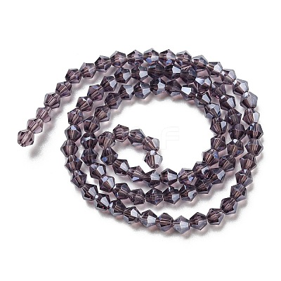 Transparent Electroplate Glass Beads Strands LS-GLAA-F029-4mm-C04-1