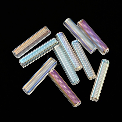 Electroplate Glass Beads GLAA-D024-01E-1