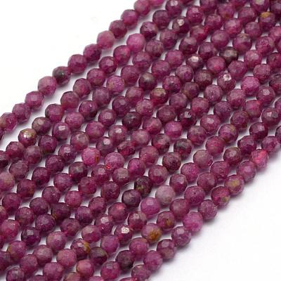 Natural Ruby Beads Strands G-E411-14-2.5mm-1