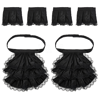 Polyester Lace Collar & Oversleeves AJEW-WH0709-242B-1