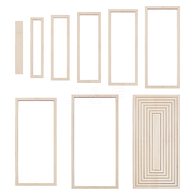 Wooden Concentric Geometric Figure Rail Set WOOD-WH0050-038A-1