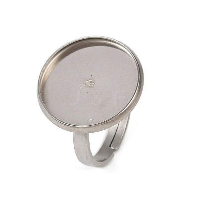 304 Stainless Steel Cuff Ring Components STAS-D372-05P-02B-1