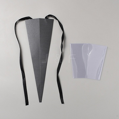 Triangle Paper Single Rose Wrapping Boxes for Bouquet ABAG-WH20005-04A-1