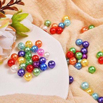 840Pcs 12 Colors Imitation Pearl Acrylic Beads sgOACR-SZ0001-14-1
