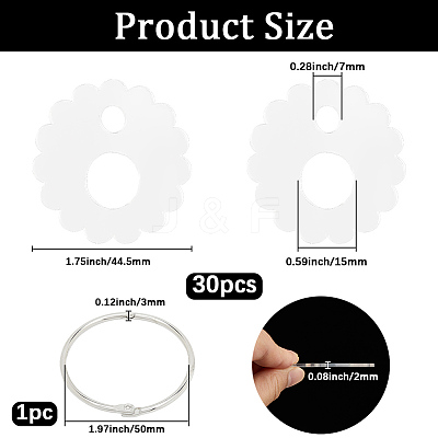 3 Bags Acrylic Thread Winding Boards AJEW-GF0011-67G-1