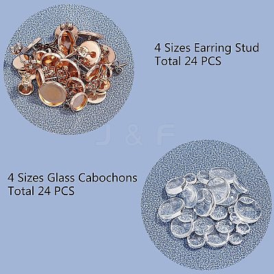 DIY Stud Earring Making Kits DIY-UN0001-46RG-1