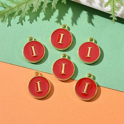 Golden Plated Alloy Enamel Charms ENAM-S118-03I-1