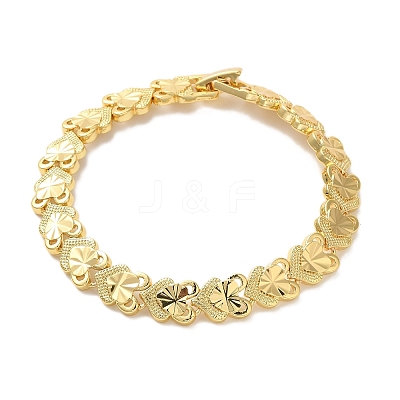 Rack Plating Brass Link Bracelets BJEW-K258-01D-G-1