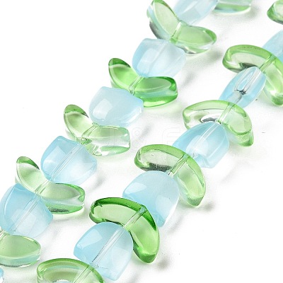 Transparent Glass Beads Strands LAMP-H061-02I-1