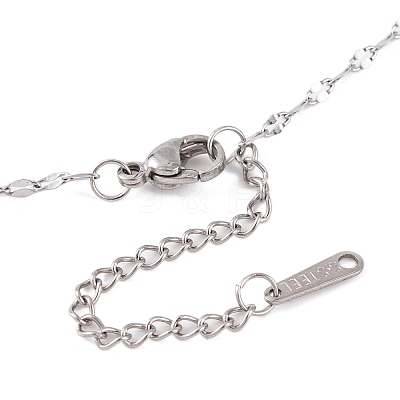 Non-Tarnish Woven Net/Web with Feather 201 Stainless Steel Boho Pendant Necklaces for Women NJEW-G087-04P-1