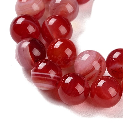 Natural Striped Agate/Banded Agate Beads Strands G-Z060-A01-C19-1