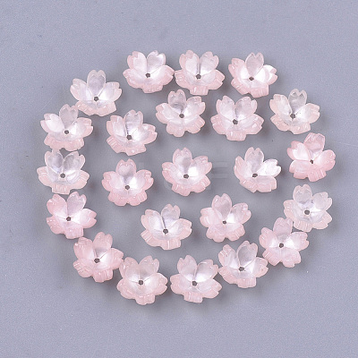 Cellulose Acetate(Resin) Bead Caps X-KK-S161-03B-1