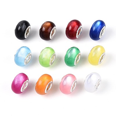 Large Hole Rondelle Resin European Beads RPDL-Q004-02-1