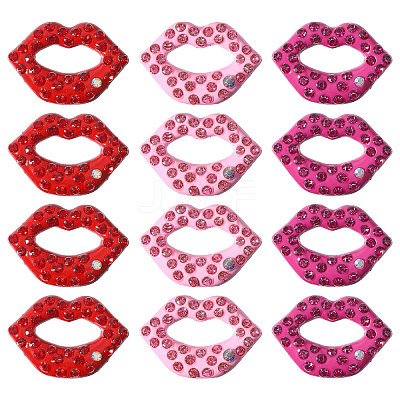 12Pcs 3 Colors Alloy Rhinestone Cabochons ALRI-CA0001-16-1