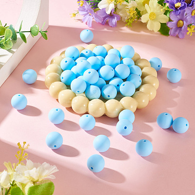 50Pcs Food Grade Eco-Friendly Silicone Beads SIL-TADJ0001-03J-1
