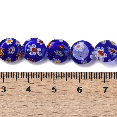 Handmade Millefiori Lampwork Beads Strands LAMP-G166-17B-04-1