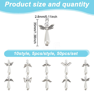 Alloy & Acrylic Pendands PALLOY-HY00030-1
