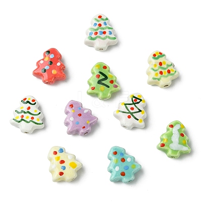 16Pcs 16 Colors Handmade Porcelain Beads PORC-CJ0001-13-1