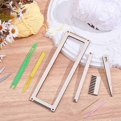 Wood Woven Braiding Disk DIY-WH0591-557A-1