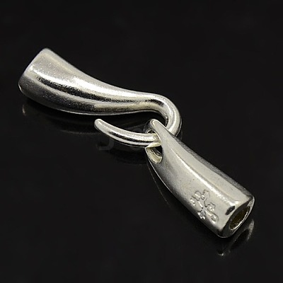 Alloy Hook and Eye Clasps X-KK-H088-S-1