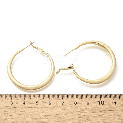 Brass Hoop Earrings for Women EJEW-A121-18B-G-1