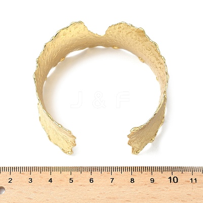 Brass Cuff Bangles for Women BJEW-A038-01B-G-1