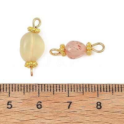 Natural Gemstone Beaded Connector Charms PALLOY-JF06057-1