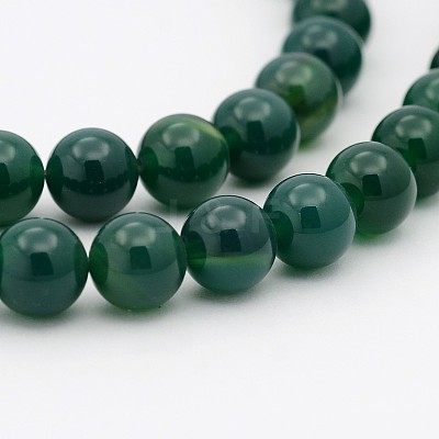 Natural Teal Jade Round Beads Strands G-P070-09-8mm-1