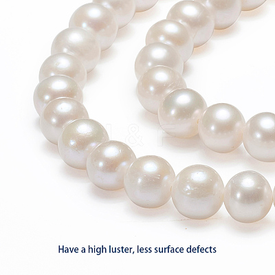 Natural Cultured Freshwater Pearl Beads Strands PEAR-E002-25-01-1